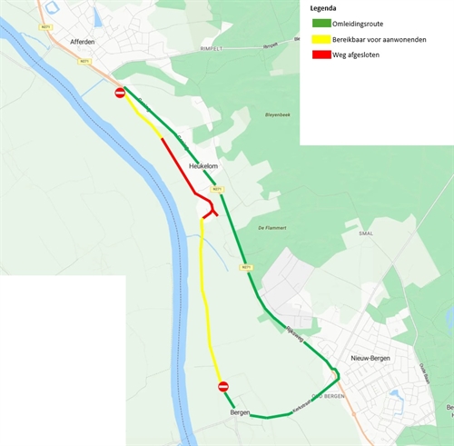 Omleidingsroute Auto's Heukelomsestraat