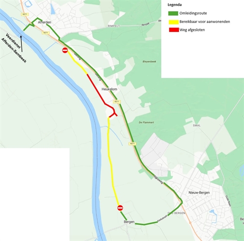 Omleidingsroute Fietsers Heukelomsestraat